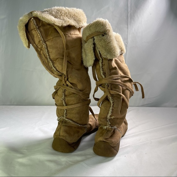 Relativity Taupe Stormy Tall Winter Sherpa Boots 8 - Picture 3 of 6